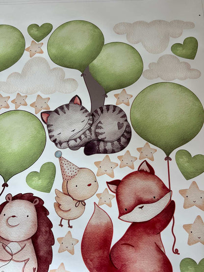 Flying animals Wall Decals 2.0 (Green)