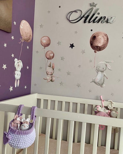 Bunnies Flying Wall Decals