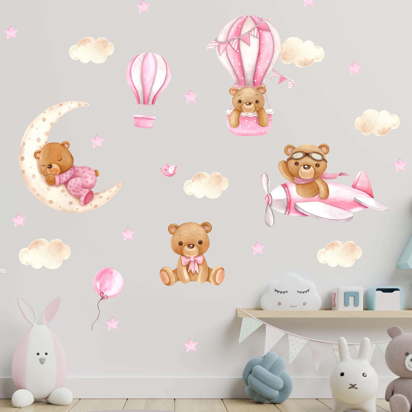 Bears Wall Decals 18.20 (Pink)