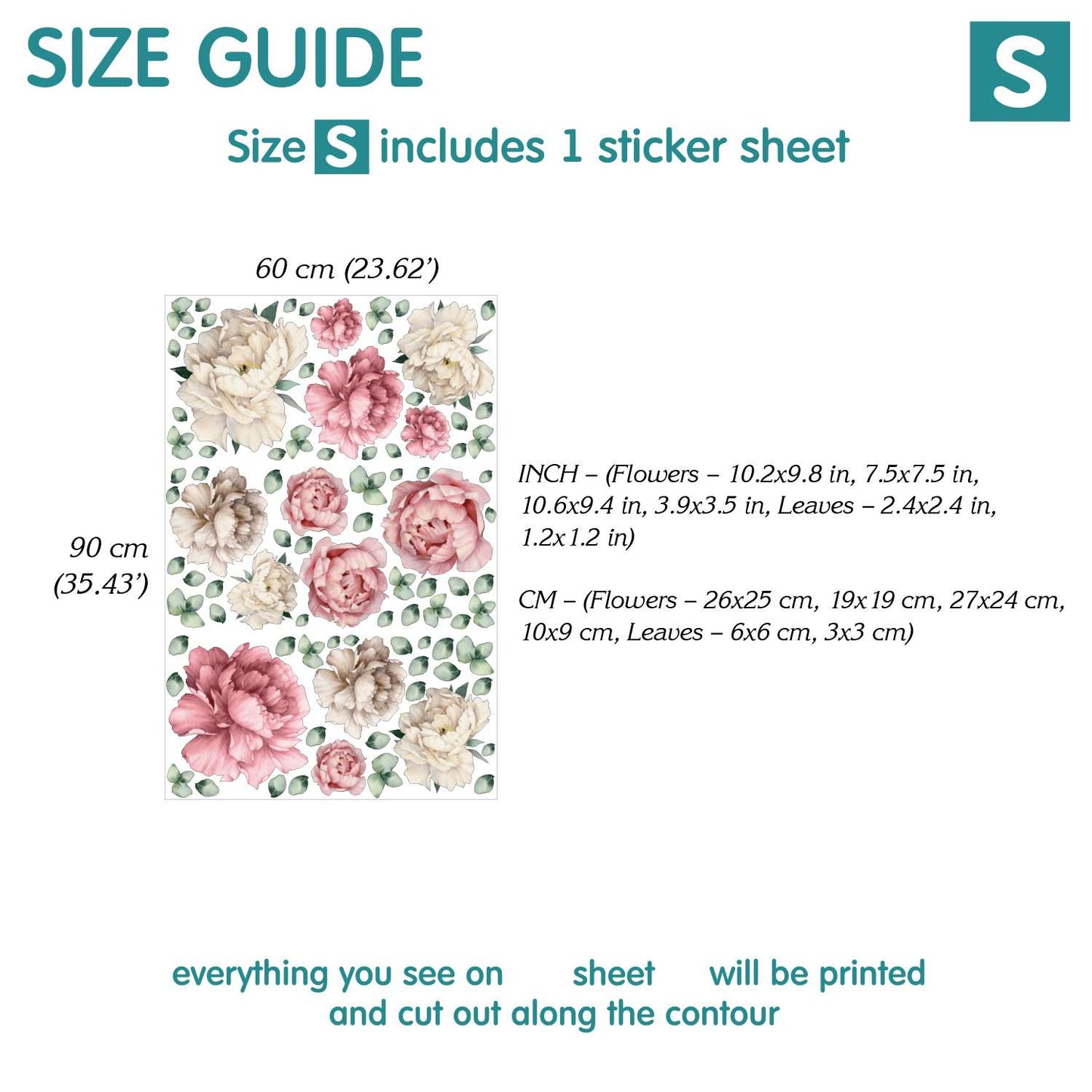 Peonies Wall Decals 22.14