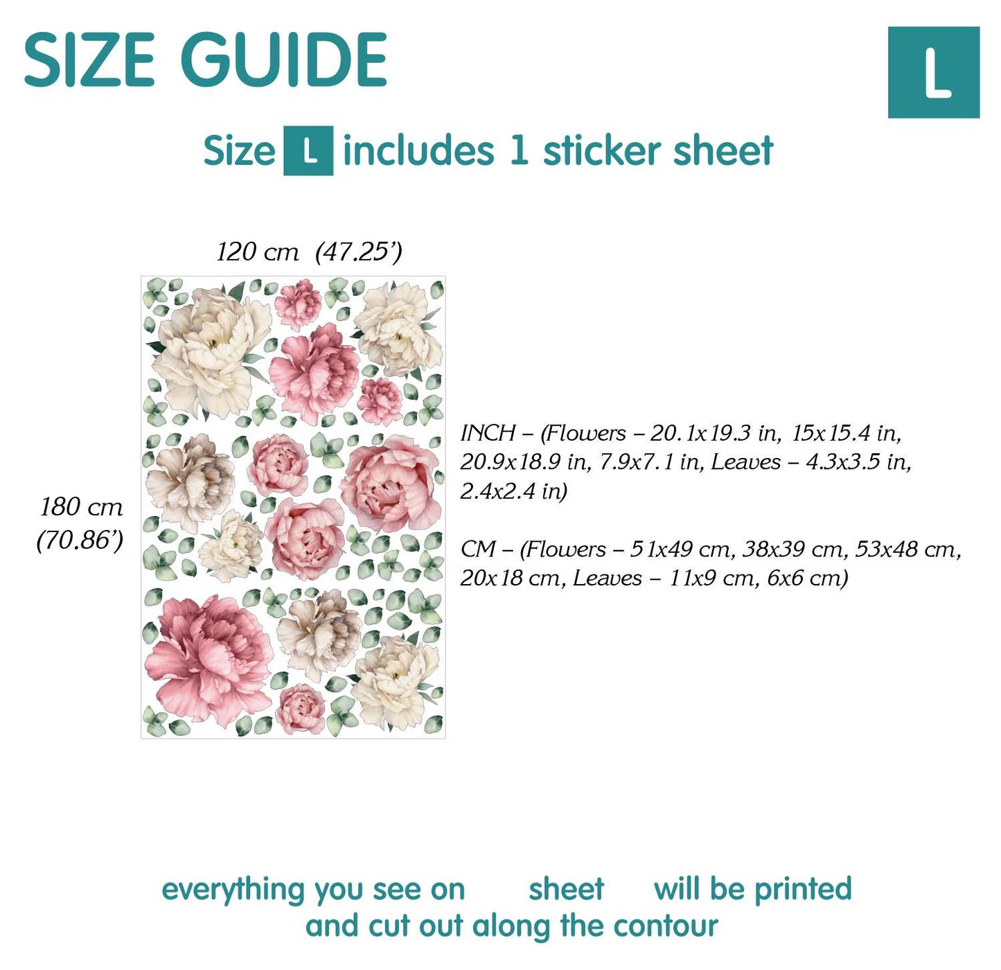Peonies Wall Decals 22.14