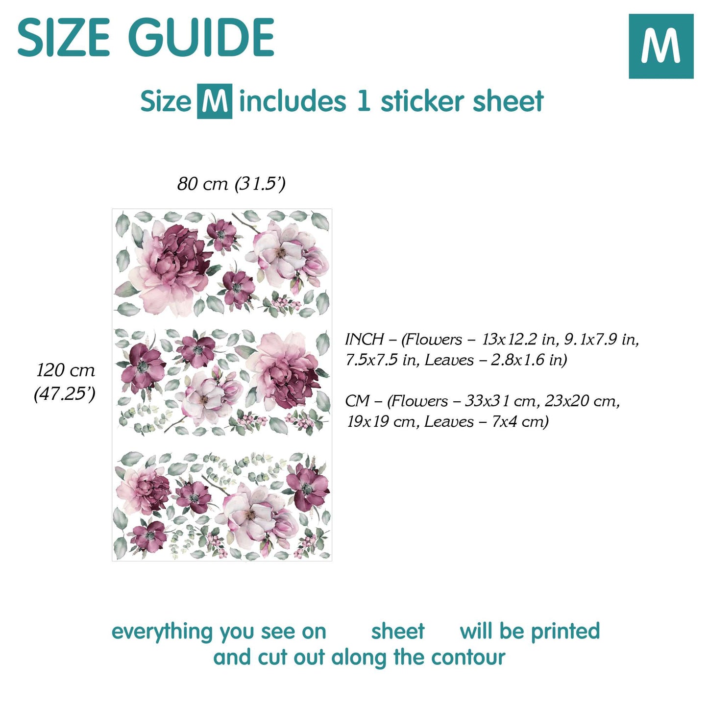 Peonies Wall Decals 2.14