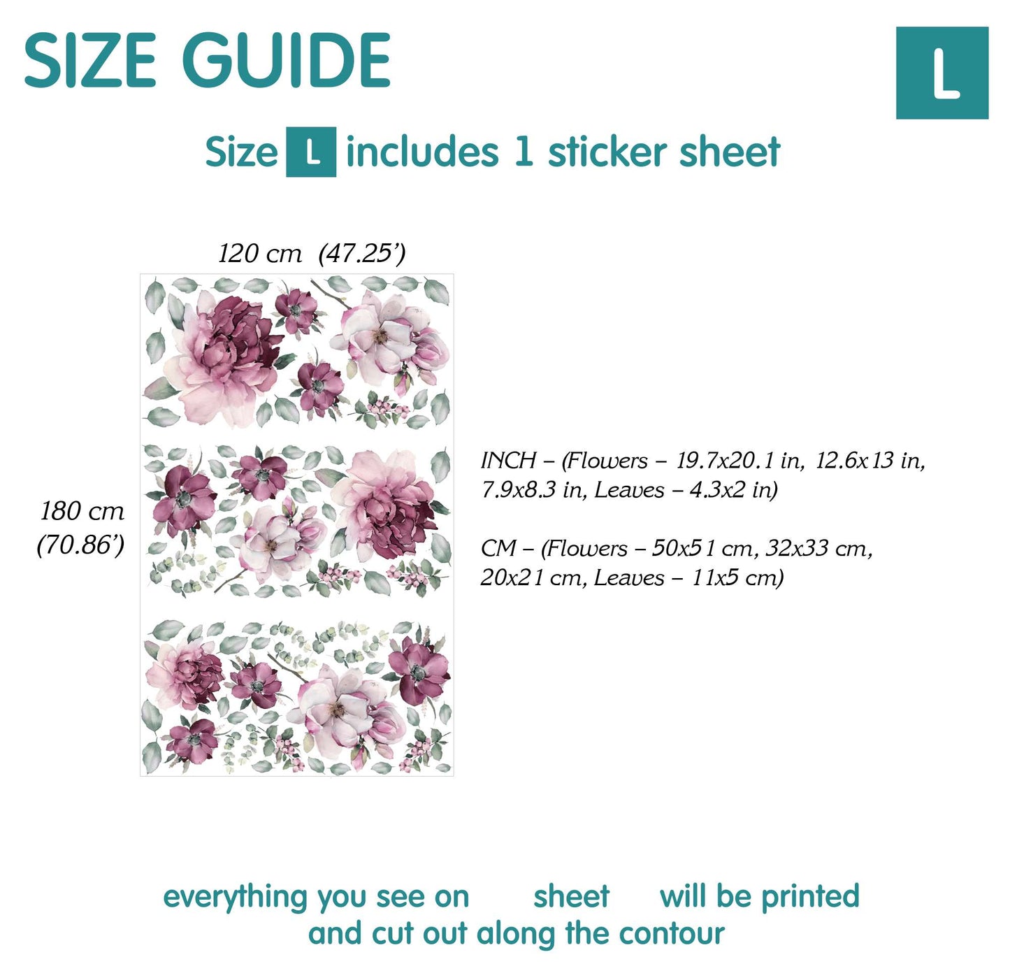 Peonies Wall Decals 2.14