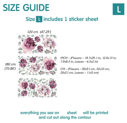 Peonies Wall Decals 2.14