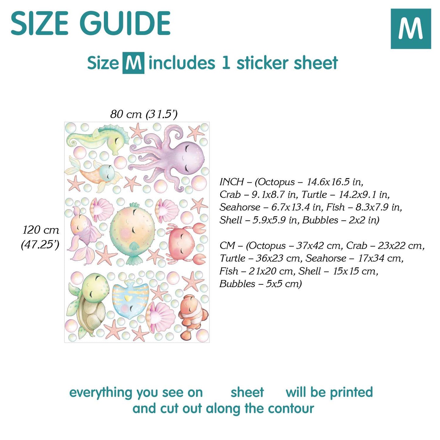 Ocean Wall Decals 5.2