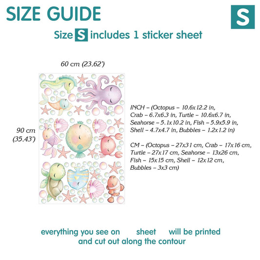 Ocean Wall Decals 5.2