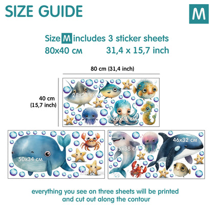 Ocean Wall Decals 15.12