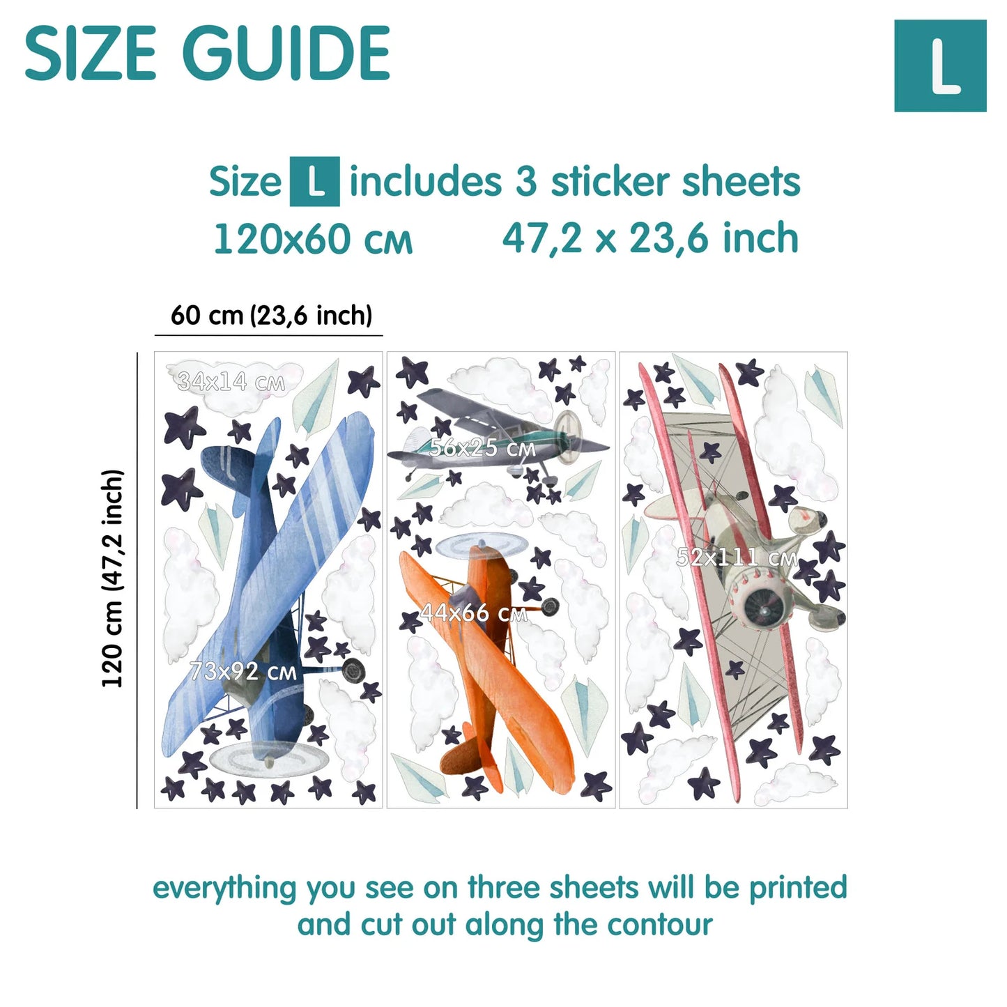 Airplane Wall Decals 9.1