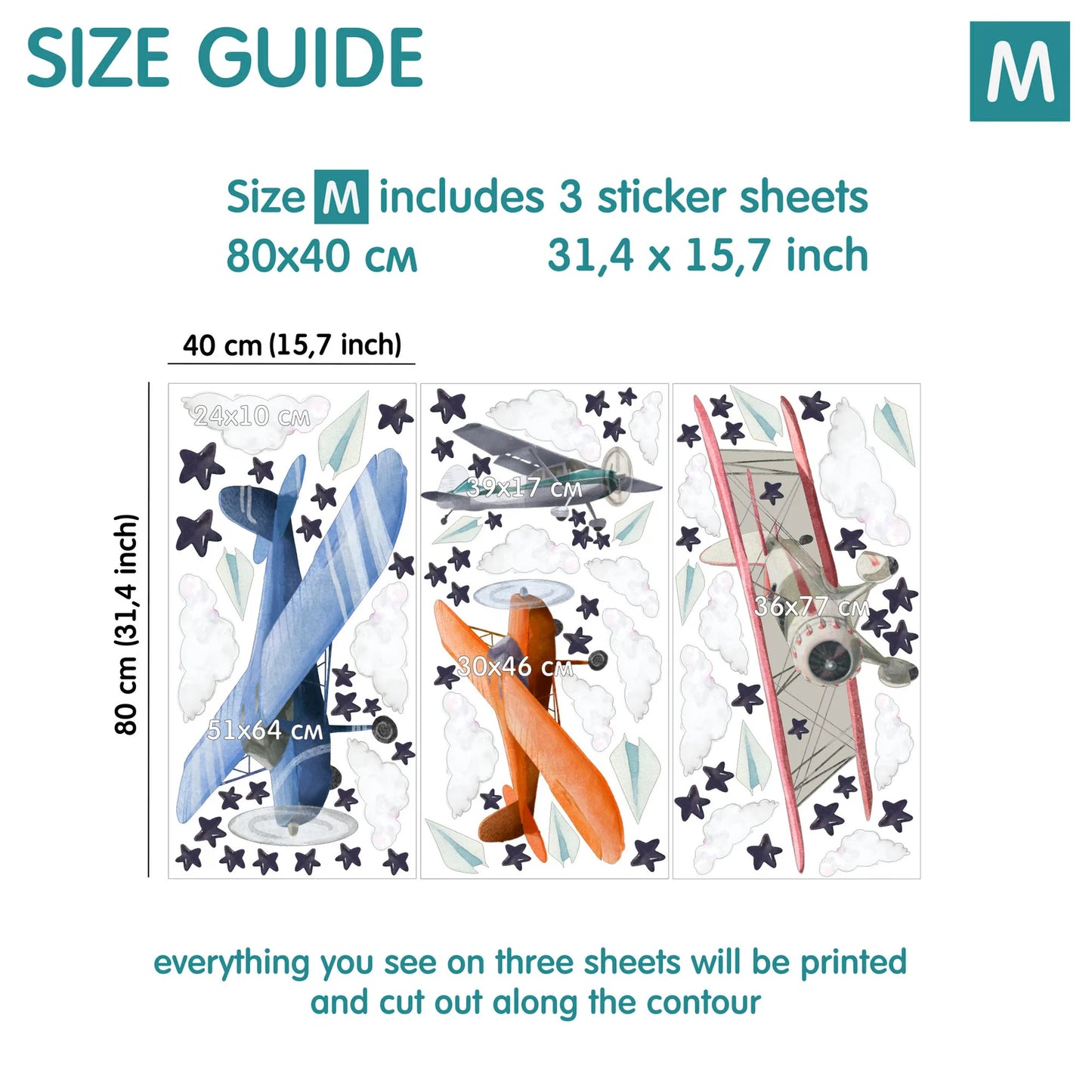 Airplane Wall Decals 9.1