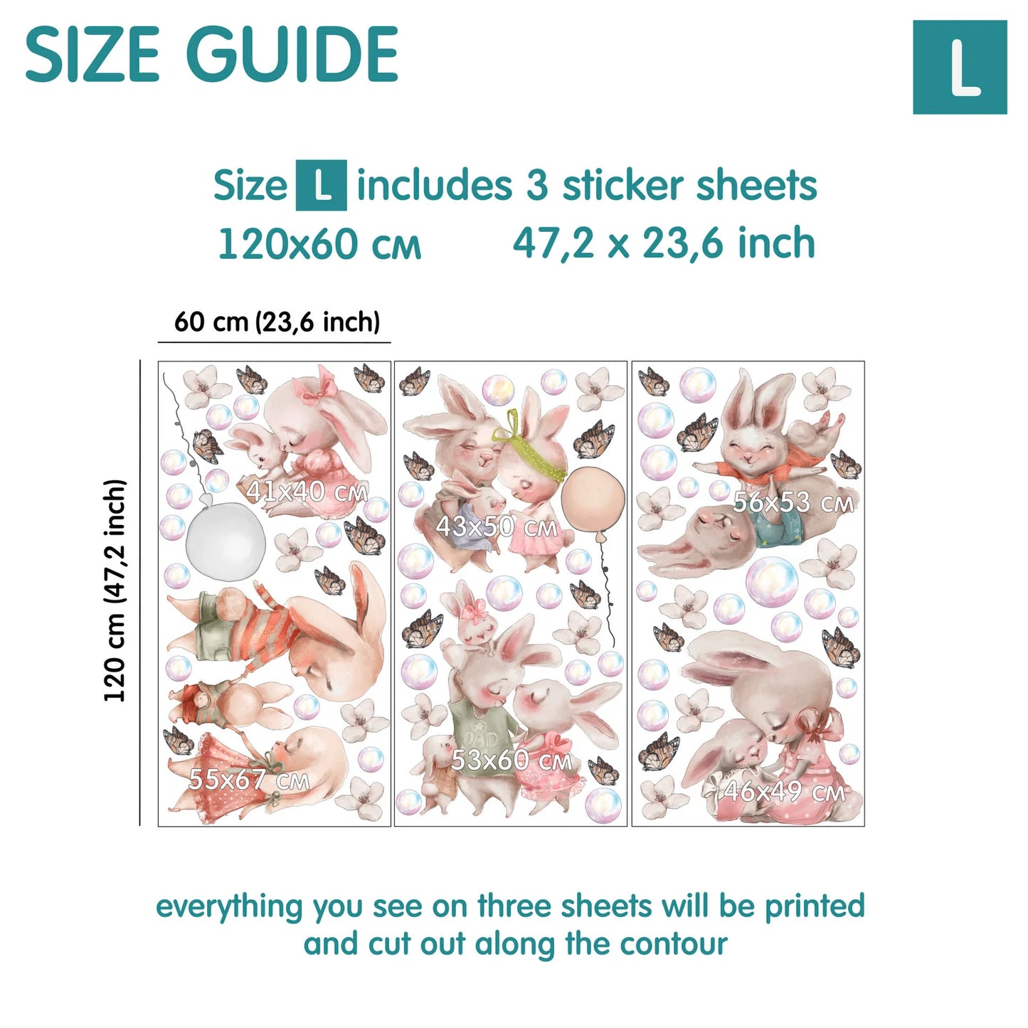 Bunnies  Wall Decals 11.12