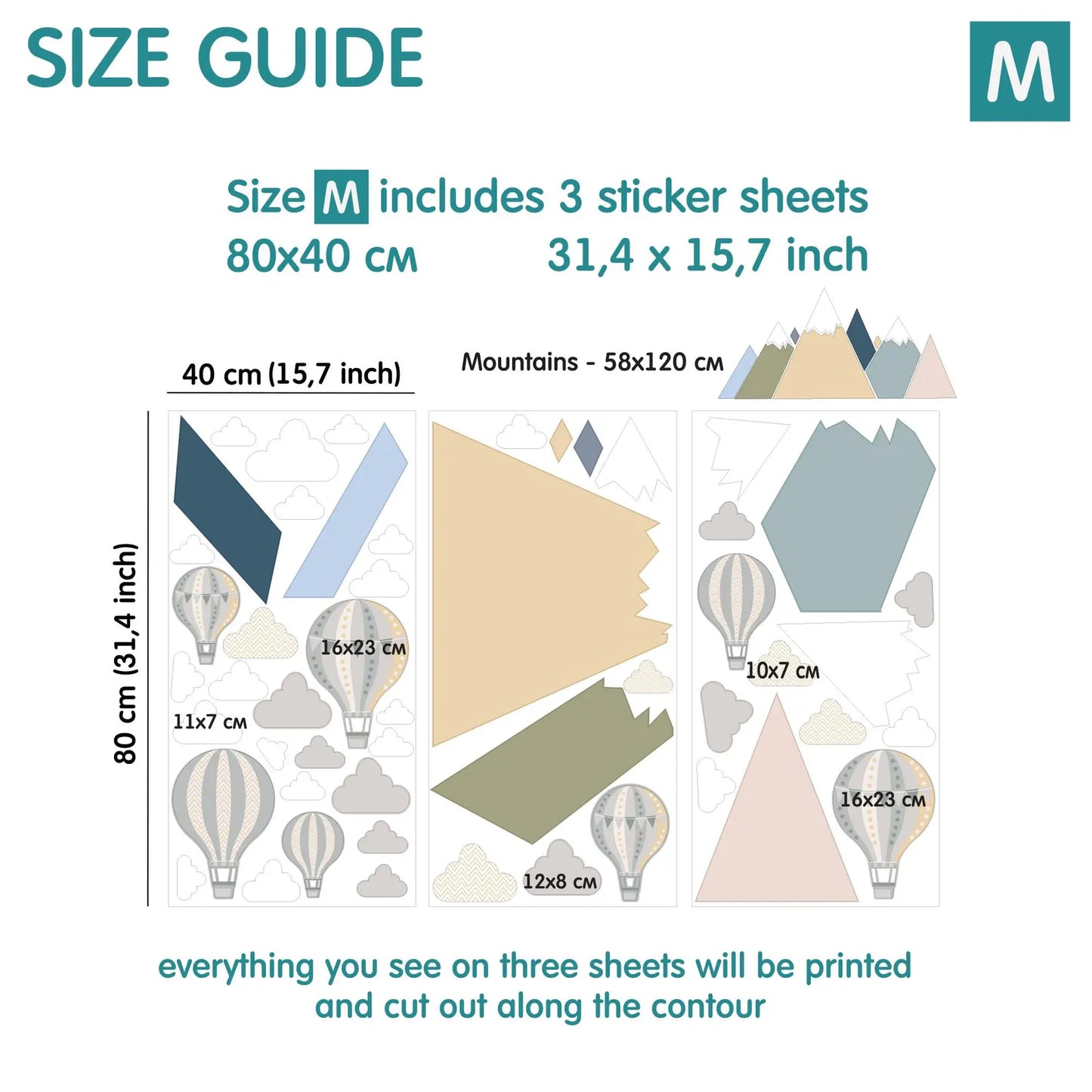 Mountains Wall Decals 6.0