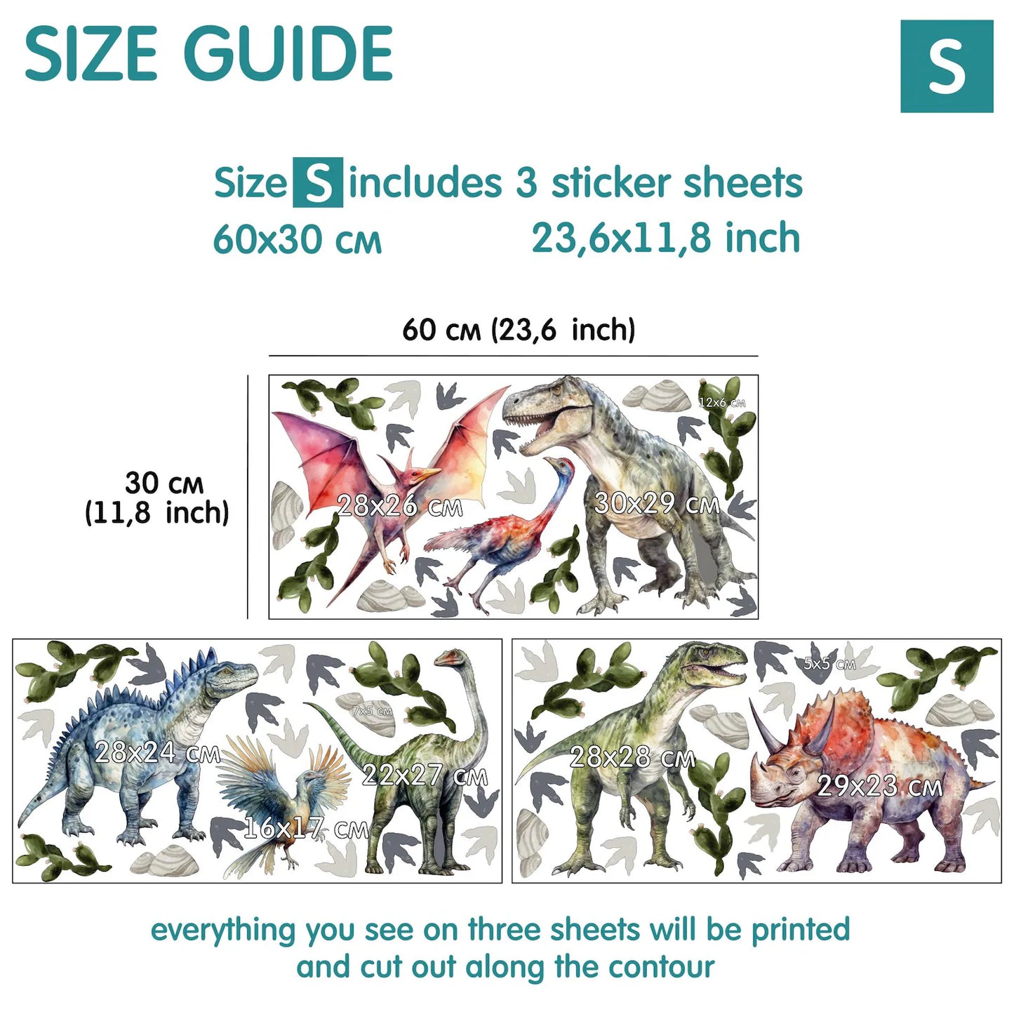 Dino Wall Decals 9.0