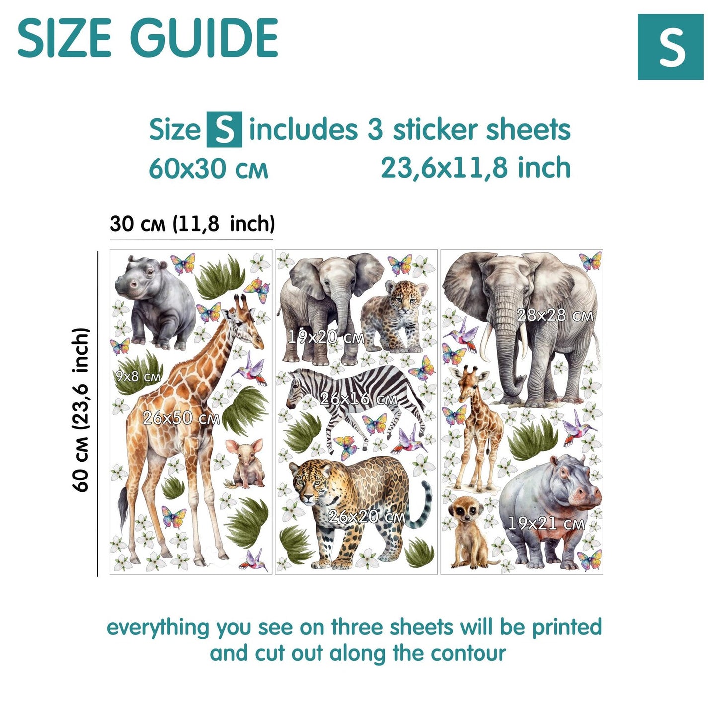 Savanna Wall Decals 10.8