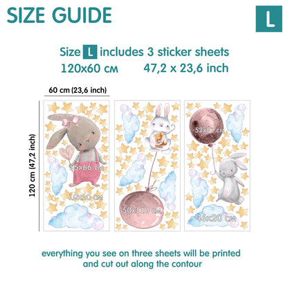 Bunnies Wall Decals 18.2