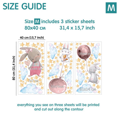 Bunnies Wall Decals 18.2