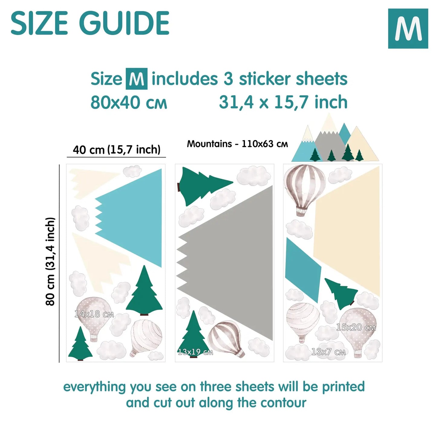 Mountains Wall Decals 4.0