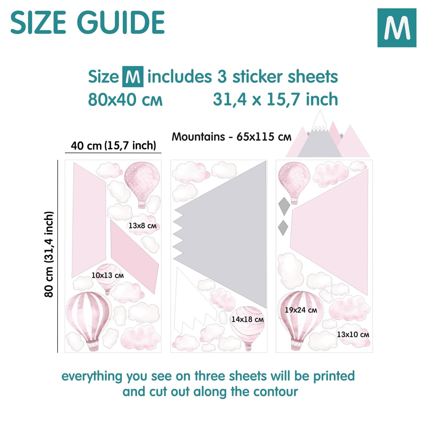 Mountains Wall Decals 3.0