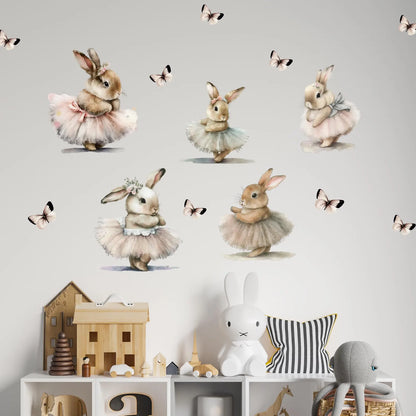 Ballet Bunny Wall Decals