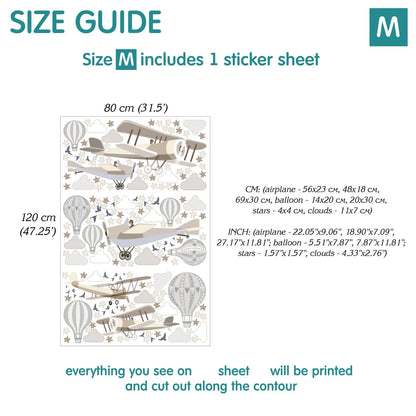 Airplane Wall Decals 14.14