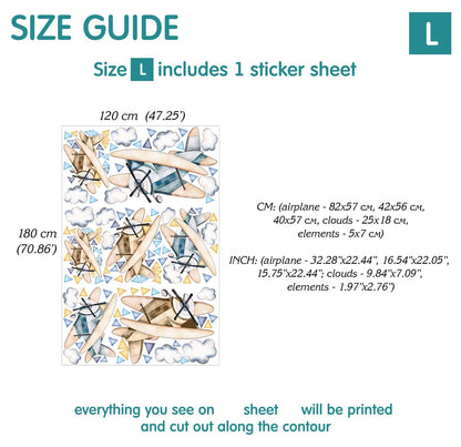 Airplane Wall Decals 14.11