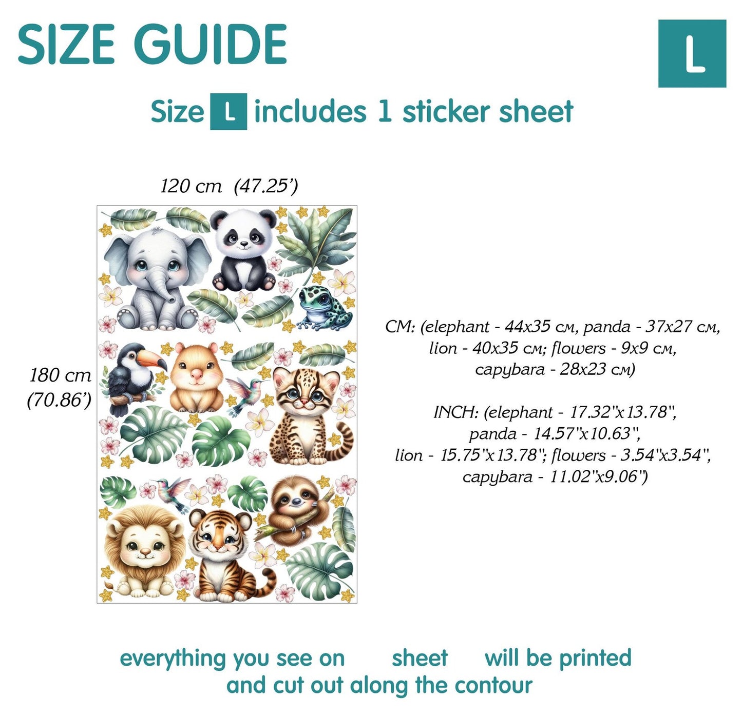 Africa Wall Decals 13.1