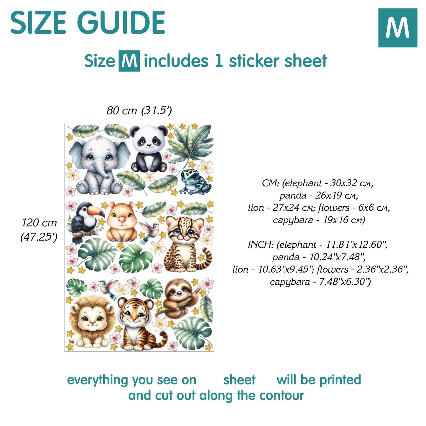 Africa Wall Decals 13.1