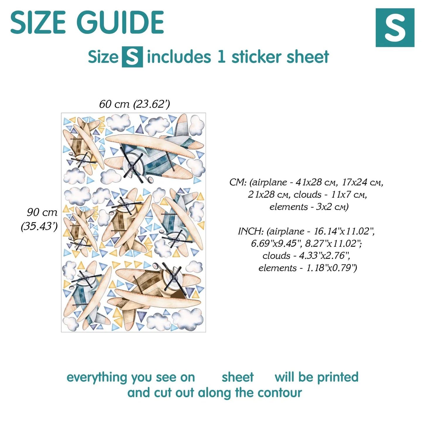 Airplane Wall Decals 14.11