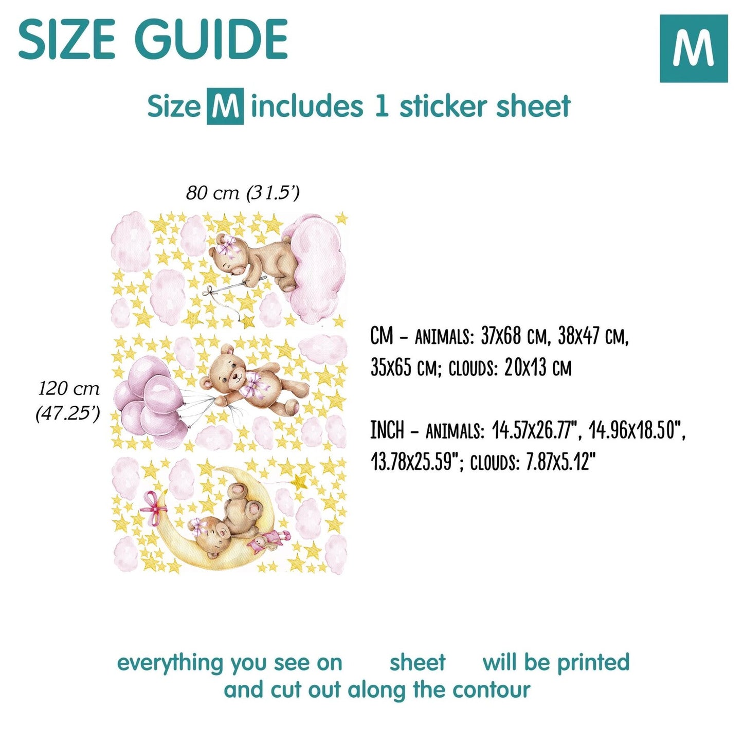 Bears Wall Decals 4.32