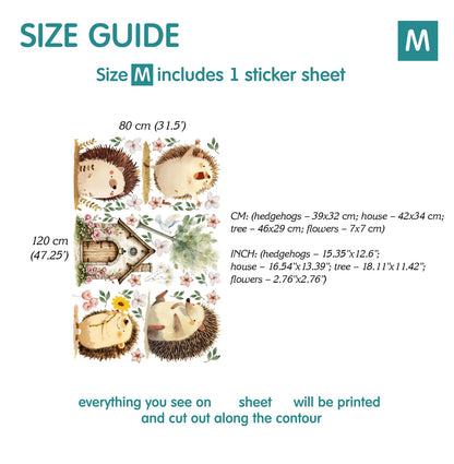 Hedgehog Wall Decals