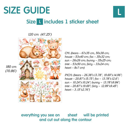 Woodland Animal Wall Decals 5.65