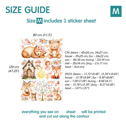 Woodland Animal Wall Decals 5.65