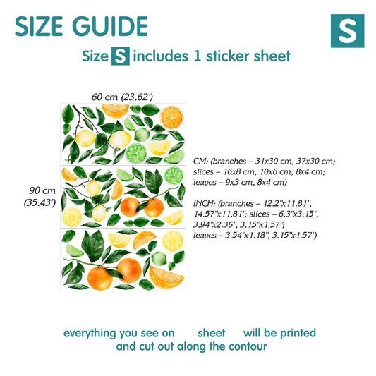 Citrus Fruit Wall Decals