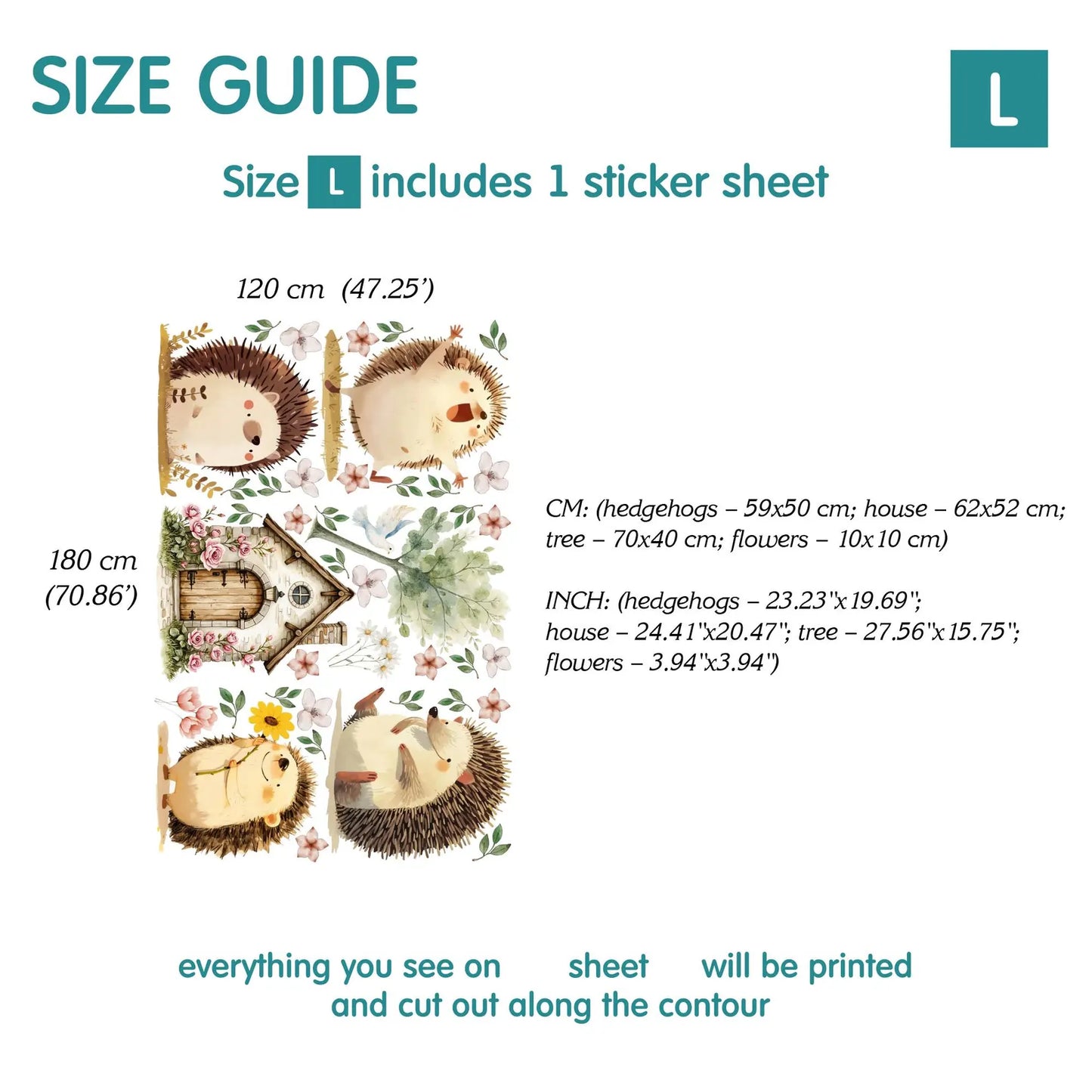 Hedgehog Wall Decals