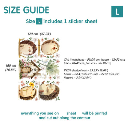 Hedgehog Wall Decals