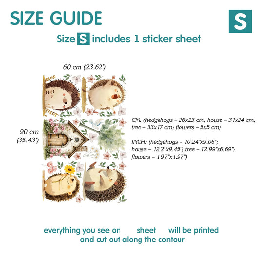 Hedgehog Wall Decals