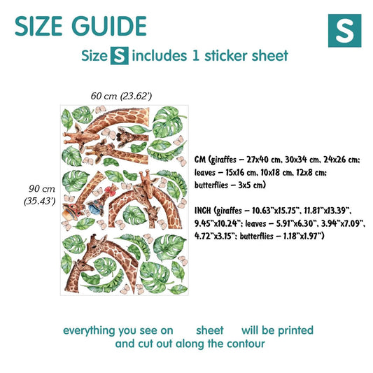 Giraffe Family Wall Decals 1.1