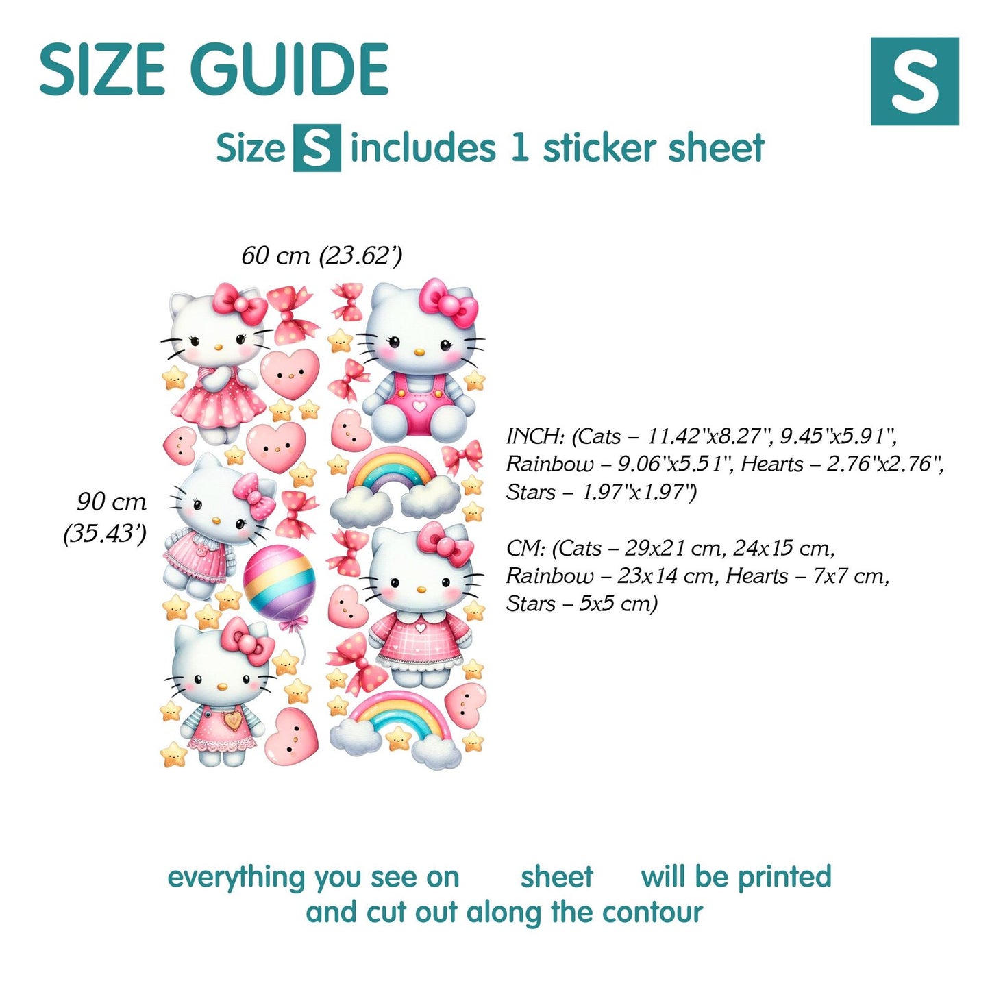 Cats Animal Wall Decals 54.69