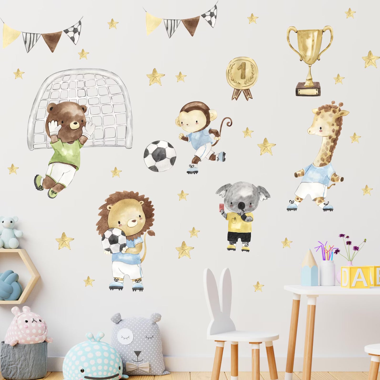 Soccer Animal Wall Decals
