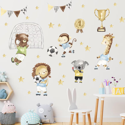 Soccer Animal Wall Decals