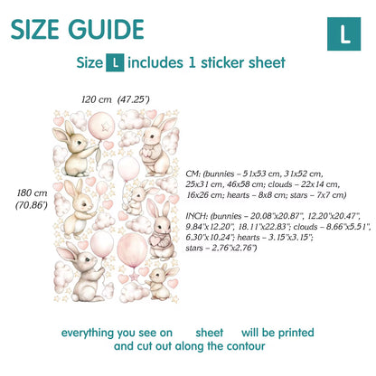 Bunnies Animal Wall Decals 5.69