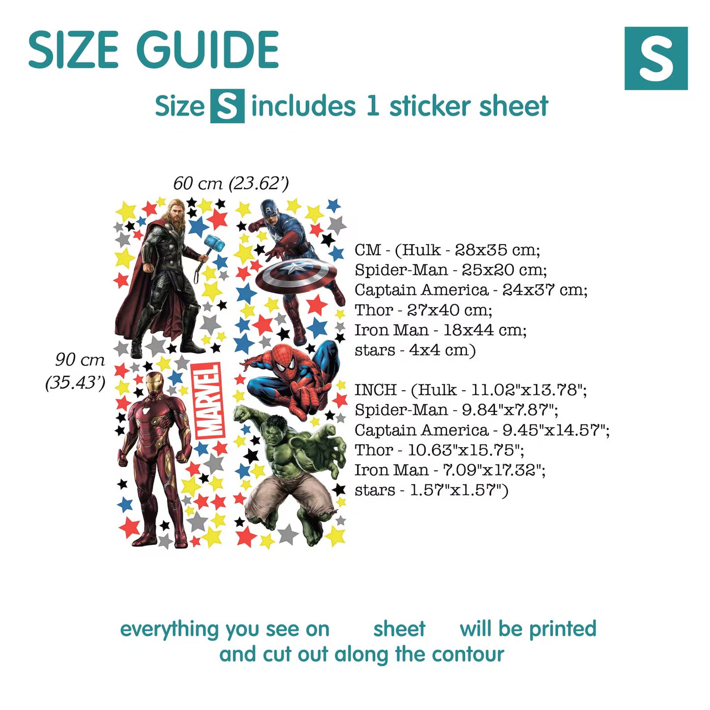 Superhero Wall Decal 1.14