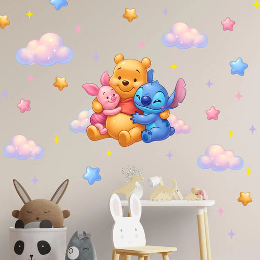 Winnie Pooh Stitch Wall Decal 1.2