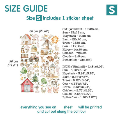 Farm Animal Wall Decals 13.11