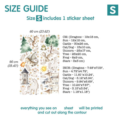 Dragons Wall decals 14.34