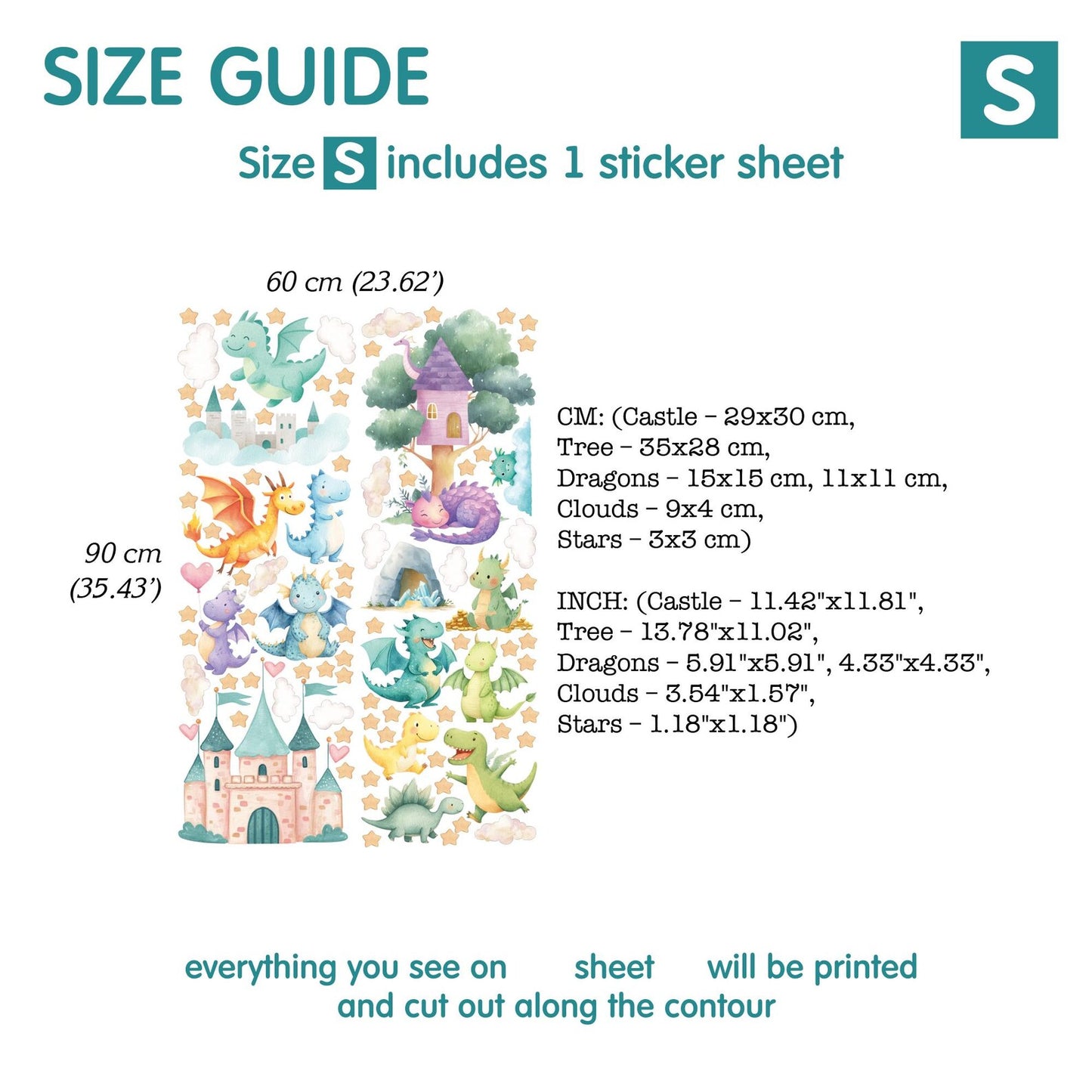 Dragons Wall decals 14.33