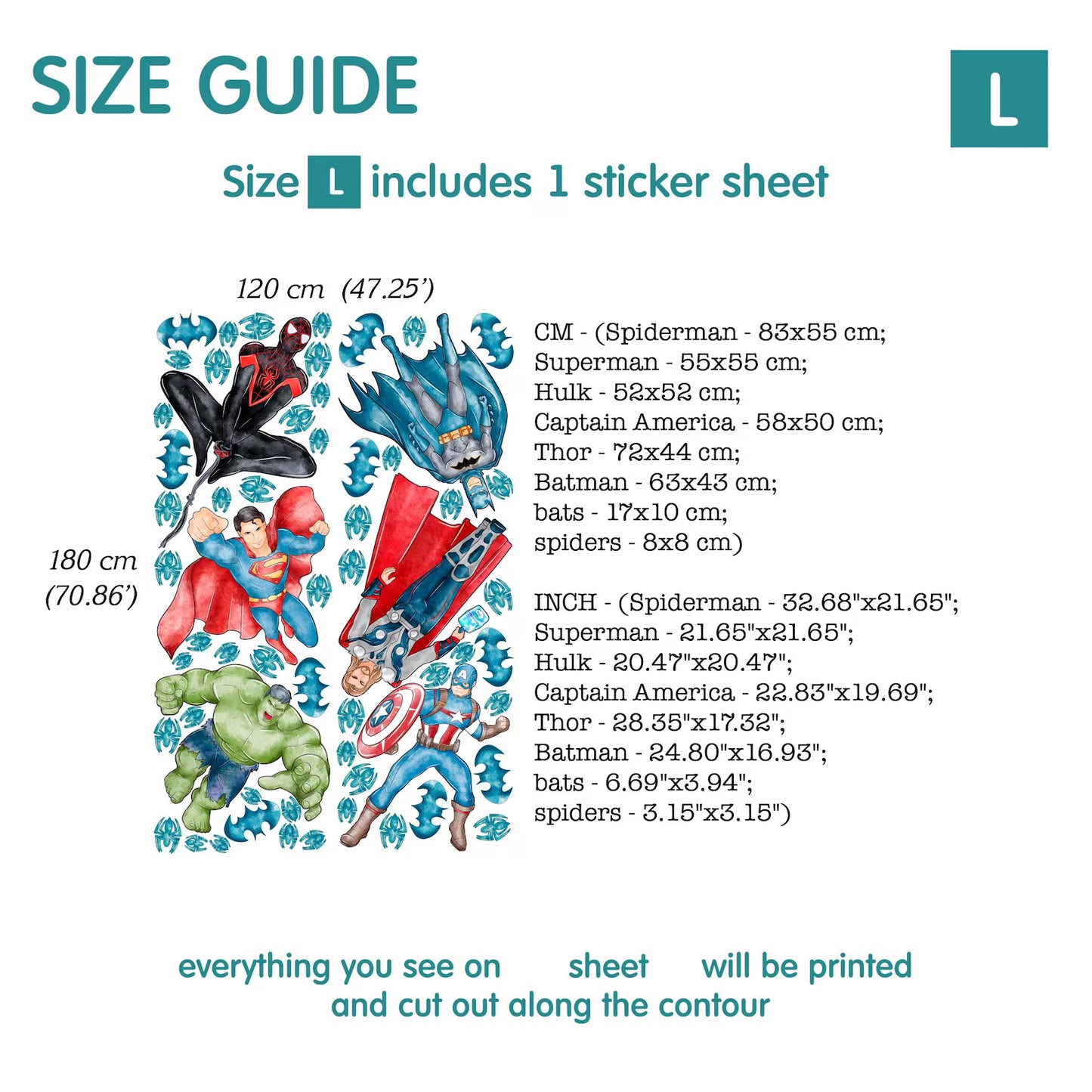 Superhero Wall Decal 1.16