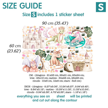 Dragons Wall decals 14.35