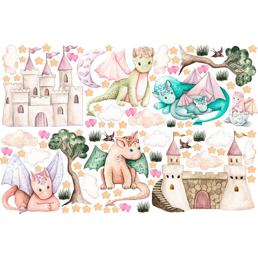 Dragons Wall decals 14.35