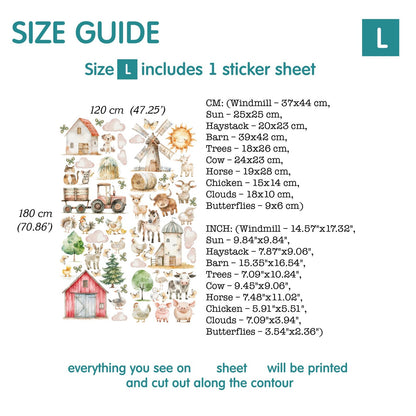 Farm Animal Wall Decals 13.11