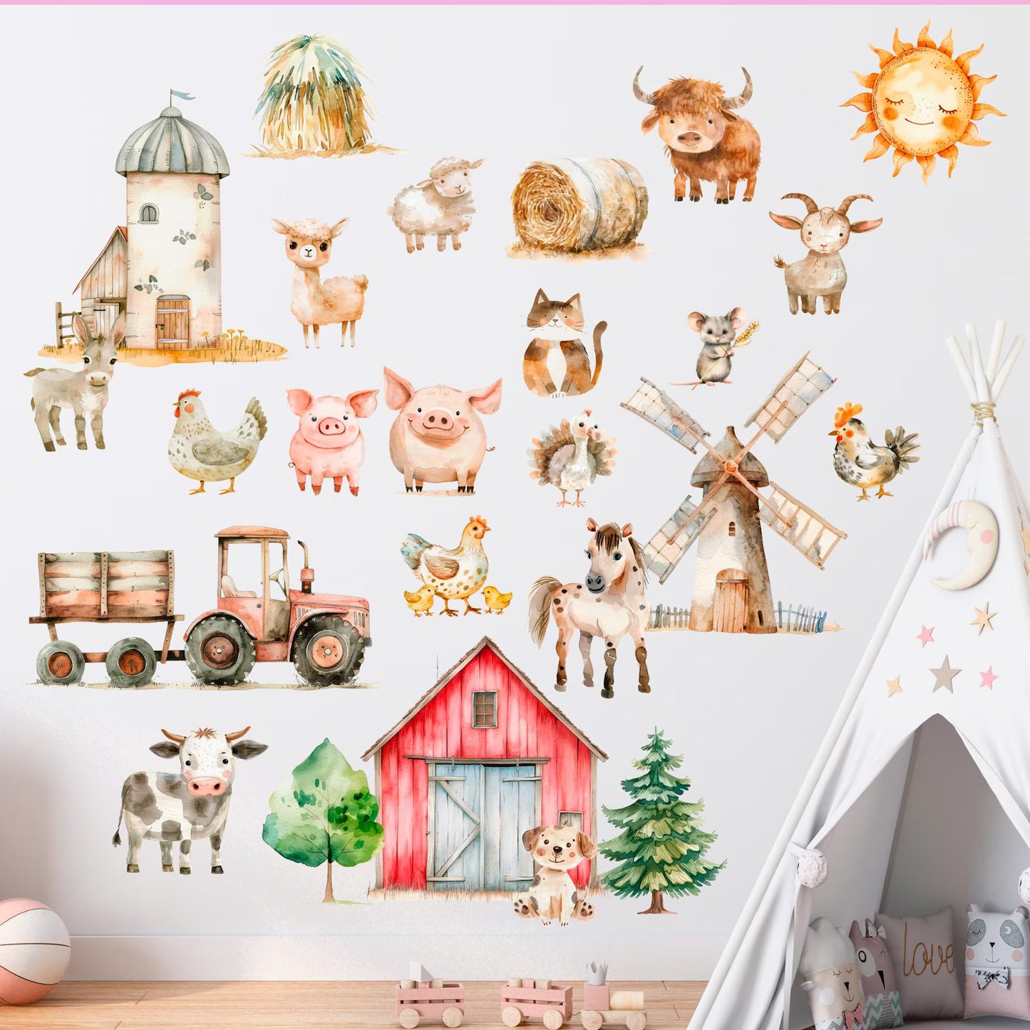 Farm Animal Wall Decals 13.11